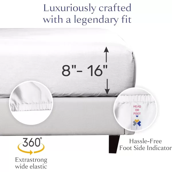 imageCalifornia Design Den Luxury 800 Thread Count 100 Cotton Sheets for Queen Size Bed Hotel Quality Bedding with Deep Pocket Fitted Sheet Cooling ampamp Softer Than Egyptian Cotton Sheets White Sheets SetWhite
