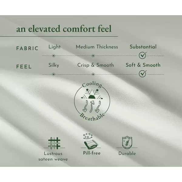imageCalifornia Design Den Luxury 800 Thread Count 100 Cotton Sheets for Queen Size Bed Hotel Quality Bedding with Deep Pocket Fitted Sheet Cooling ampamp Softer Than Egyptian Cotton Sheets White Sheets SetSilver Sage