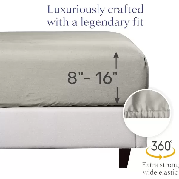 imageCalifornia Design Den Luxury 800 Thread Count 100 Cotton Sheets for Queen Size Bed Hotel Quality Bedding with Deep Pocket Fitted Sheet Cooling ampamp Softer Than Egyptian Cotton Sheets White Sheets SetSilver Gray