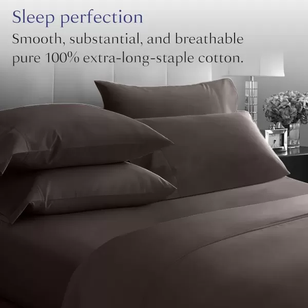 imageCalifornia Design Den Luxury 800 Thread Count 100 Cotton Sheets for Queen Size Bed Hotel Quality Bedding with Deep Pocket Fitted Sheet Cooling ampamp Softer Than Egyptian Cotton Sheets White Sheets SetChocolate Brown