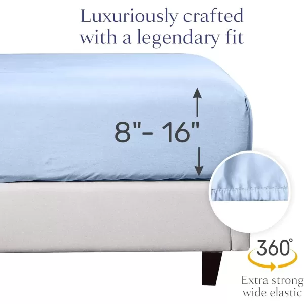 imageCalifornia Design Den Luxury 800 Thread Count 100 Cotton Sheets for Queen Size Bed Hotel Quality Bedding with Deep Pocket Fitted Sheet Cooling ampamp Softer Than Egyptian Cotton Sheets White Sheets SetBlue