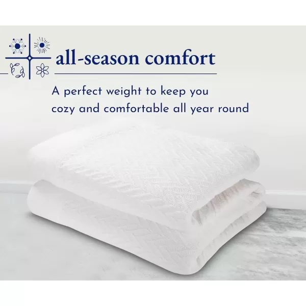imageCalifornia Design Den Soft ampamp Cool 100 Cotton Blanket Queen SizeFull Size Lightweight ampamp Breathable Bed Blanket for Summers Herringbone Design Ivory Queen Blanket AllSeason Throw IvoryWhite