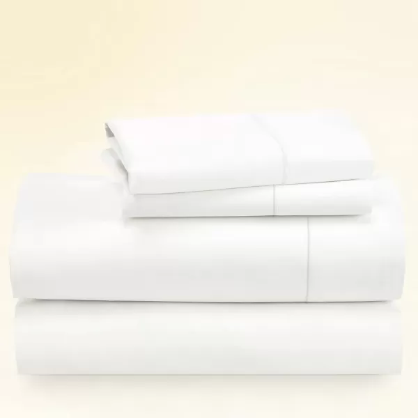 imageCalifornia Design Den Twin XL Sheets Set 400 Thread Count Sateen 100 Cotton Sheets Soft Luxury 3 Pc Dorm Rooms ampamp Adults Cooling Sheets Set Plaid SheetsIvory