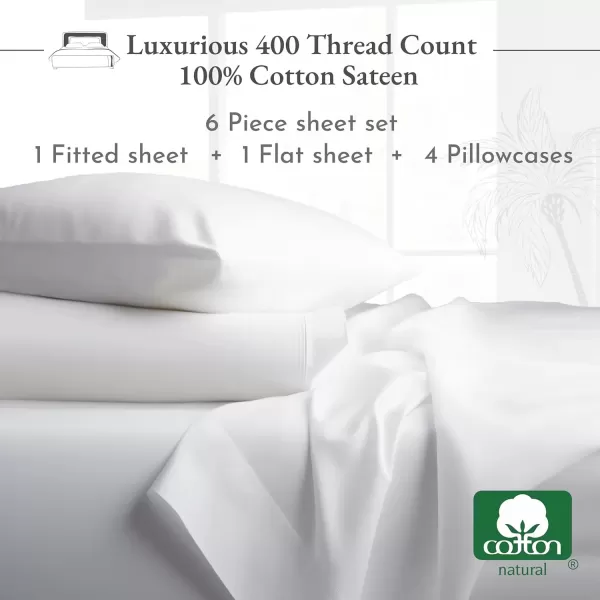 imageCalifornia Design Den Twin XL Sheets Set 400 Thread Count Sateen 100 Cotton Sheets Soft Luxury 3 Pc Dorm Rooms ampamp Adults Cooling Sheets Set Plaid SheetsLight Grey