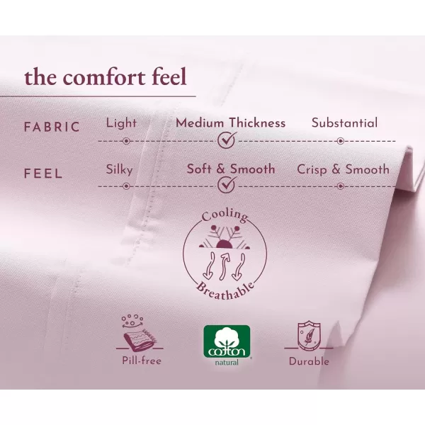 imageCalifornia Design Den Twin XL Sheets Set 400 Thread Count Sateen 100 Cotton Sheets Soft Luxury 3 Pc Dorm Rooms ampamp Adults Cooling Sheets Set Plaid SheetsPink