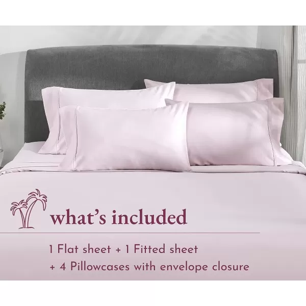imageCalifornia Design Den Twin XL Sheets Set 400 Thread Count Sateen 100 Cotton Sheets Soft Luxury 3 Pc Dorm Rooms ampamp Adults Cooling Sheets Set Plaid SheetsPink