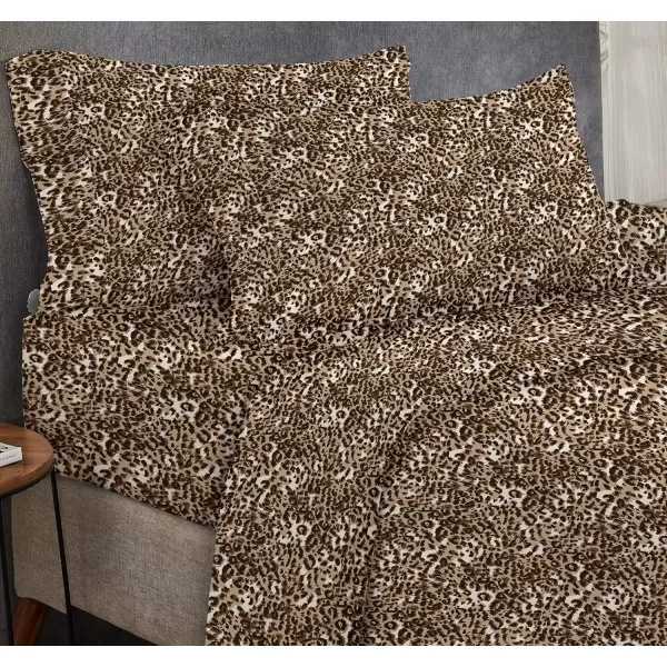imageCalifornia Design Den Twin XL Sheets Set 400 Thread Count Sateen 100 Cotton Sheets Soft Luxury 3 Pc Dorm Rooms ampamp Adults Cooling Sheets Set Plaid SheetsPattern  Leopard Print
