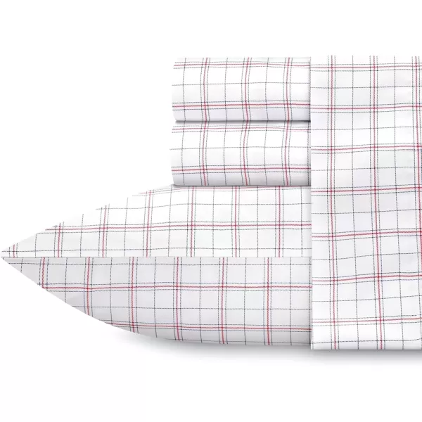 imageCalifornia Design Den Twin XL Sheets Set 400 Thread Count Sateen 100 Cotton Sheets Soft Luxury 3 Pc Dorm Rooms ampamp Adults Cooling Sheets Set Plaid SheetsPattern  Plaid