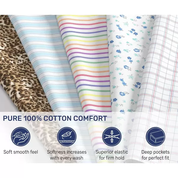 imageCalifornia Design Den Twin XL Sheets Set 400 Thread Count Sateen 100 Cotton Sheets Soft Luxury 3 Pc Dorm Rooms ampamp Adults Cooling Sheets Set Plaid SheetsPattern  Plaid