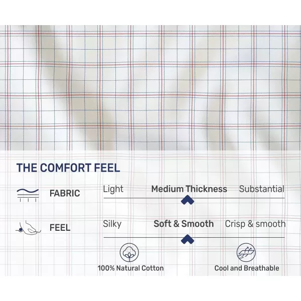 imageCalifornia Design Den Twin XL Sheets Set 400 Thread Count Sateen 100 Cotton Sheets Soft Luxury 3 Pc Dorm Rooms ampamp Adults Cooling Sheets Set Plaid SheetsPattern  Plaid