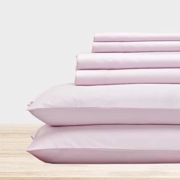 imageCalifornia Design Den Twin XL Sheets Set 400 Thread Count Sateen 100 Cotton Sheets Soft Luxury 3 Pc Dorm Rooms ampamp Adults Cooling Sheets Set Plaid SheetsPink