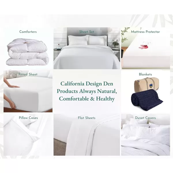 imageCalifornia Design Den Twin XL Sheets Set 400 Thread Count Sateen 100 Cotton Sheets Soft Luxury 3 Pc Dorm Rooms ampamp Adults Cooling Sheets Set Plaid SheetsSeafoam