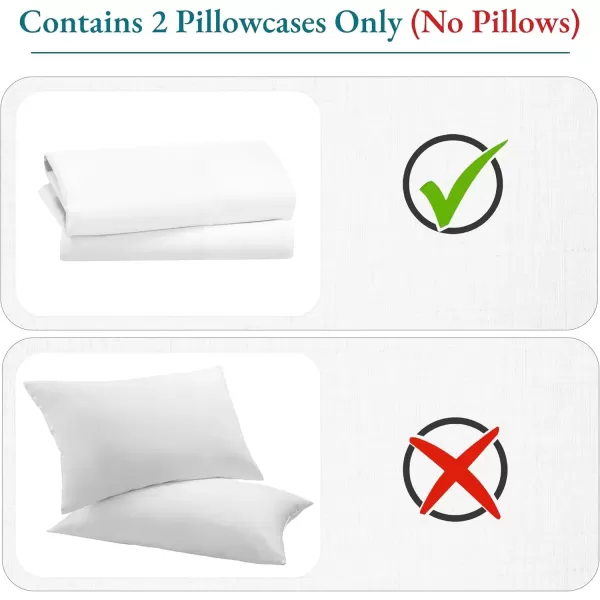 imageCALIFORNIA DESIGN DEN Soft ampamp Silky 500 Thread Count 100 Cotton is Cool ampamp Smooth White Pillowcases Queen Size Fits Standard ampamp Queen Pillows Pure White01  White