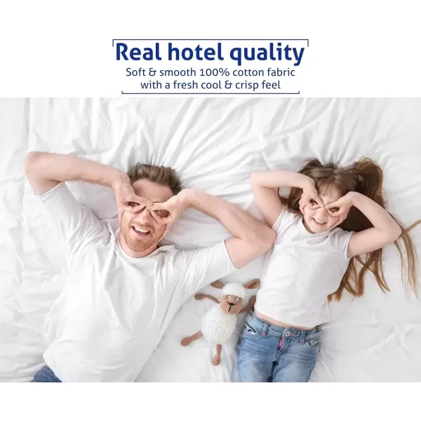 imageCalifornia Design Den 3 Piece King Size Duvet Cover Set 400 Thread Count 100 Cotton Sateen Soft Luxury Sateen Weave Comforter Cover and Two Pillow Shams Button Closure and Corner Ties WhiteKing09 Polka Dot