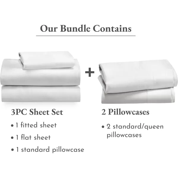 imageCalifornia Design Den 5 Piece Twin XL Size Sheet Set with 3 Pillowcases  Soft 100 Cotton Sateen Ivory
