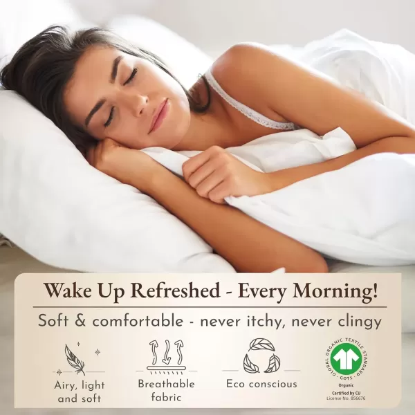 imageCalifornia Design Den Bedding Bundle  Twin XL Sheet Set with 3 Pillowcases 100 Organic Cotton Percale Natural Ivory