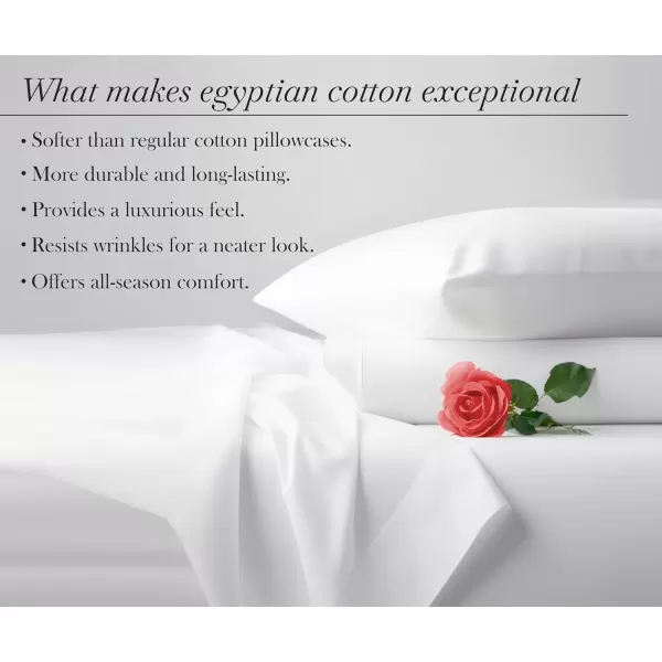imageCalifornia Design Den Luxury 100 Egyptian Cotton Pillow Cases Queen Size Set of 2 Sateen Weave Soft Breathable ampamp Cooling Bright White Pillow Cases Set of 2 for StandardQueen Size PillowsBeige