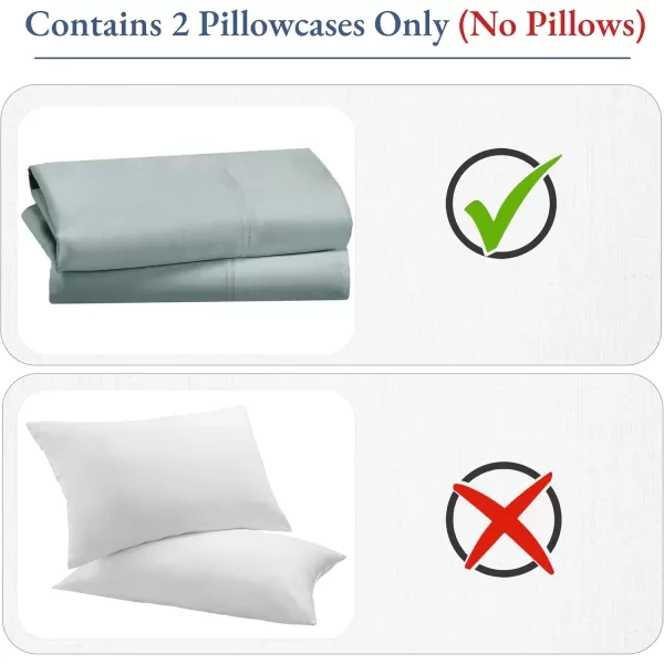 imageHeirloom Soft Smooth ampamp Thick Certified 800 Thread Count 100 Cotton Sateen is Superior to Egyptian Cotton Claims 2 White Standard Pillowcases Fits Standard ampamp Queen Size Pillows Bright WhiteSoft Teal