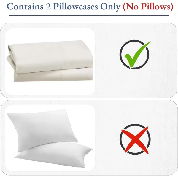imageHeirloom Soft Smooth ampamp Thick Certified 800 Thread Count 100 Cotton Sateen is Superior to Egyptian Cotton Claims 2 White Standard Pillowcases Fits Standard ampamp Queen Size Pillows Bright WhiteIvory