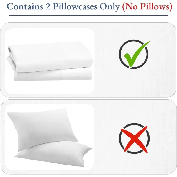 imageHeirloom Soft Smooth ampamp Thick Certified 800 Thread Count 100 Cotton Sateen is Superior to Egyptian Cotton Claims 2 White Standard Pillowcases Fits Standard ampamp Queen Size Pillows Bright WhiteBright White