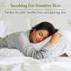 image6 Piece California King Size Sheet Set with 4 Pillowcases Rayon from Bamboo Sateen White