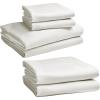 imageCalifornia Design Den Bedding Bundle  King Sheet Set with 4 Pillowcases 100 Egyptian Cotton Sateen Ivory