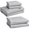 imageCalifornia Design Den Bedding Bundle  King Sheet Set with 4 Pillowcases 100 Egyptian Cotton Sateen Light Grey