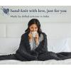 imageCalifornia Design Den 100 Cotton Handmade Chunky Knit Weighted Blanket 12 Pounds 100 Cotton No Fillers AllSeason Soft ampamp Calming Evenly Weighted for Natural Deep Sleep GrayGray