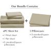 imageCalifornia Design Den 6 Piece Full Size Sheet Set with 4 Pillowcases Rayon from Bamboo Sateen Beige