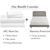 imageCalifornia Design Den 5 Piece King Size Sheet Set and Waterproof Mattress Protector Bundle  600 Thread Count 100 Cotton Sateen 4 Piece Sheet Set with 1 Mattress Protector White