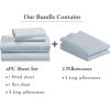 imageCalifornia Design Den Bedding Bundle  King Sheet Set with 4 Pillowcases 500 Thread Count 100 Cotton Sateen Light Blue