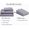 imageCalifornia Design Den 6 Piece King Size Sheet Set with 4 Pillowcases 600 Thread Count 100 Cotton Sateen Lavender