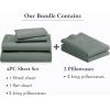 imageCalifornia Design Den 6 Piece King Size Sheet Set with 4 Pillowcases 600 Thread Count 100 Cotton Sateen Sage Green