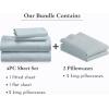 imageCalifornia Design Den 6 Piece King Size Sheet Set with 4 Pillowcases 600 Thread Count 100 Cotton Sateen Seafoam
