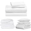 imageCalifornia Design Den 8 Piece Bedding Bundle  Sheet Set 800 Thread Count 100 Cotton Sateen  Down Alternative Comforter  Duvet Cover Set 400 Thread Count 100 Cotton Sateen King White