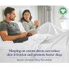 image100 Organic Cotton Crib Sheets for Boys or Girls Set of 2 Fitted Sheets Cooling ampamp Softest Baby Crib Sheets for Girl Crib Mattress Sheet or Toddler Bed Sheets Percale Weave WhiteBlue