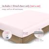 image100 Organic Cotton Crib Sheets for Boys or Girls Set of 2 Fitted Sheets Cooling ampamp Softest Baby Crib Sheets for Girl Crib Mattress Sheet or Toddler Bed Sheets Percale Weave WhiteBlush Pink
