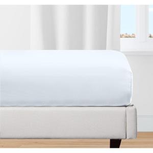 image100 Organic Cotton Crib Sheets for Boys or Girls Set of 2 Fitted Sheets Cooling ampamp Softest Baby Crib Sheets for Girl Crib Mattress Sheet or Toddler Bed Sheets Percale Weave WhiteBlue