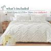 imageCalifornia Design Den Bulk Pack of 6 Oversized King Duvet Cover Sets  400 Thread Count 100 Cotton Sateen Case Includes 6 Duvet Covers and 12 Pillow Shams WhiteCream Boho Tufted