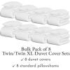 imageCalifornia Design Den Bulk Pack of 6 Oversized King Duvet Cover Sets  400 Thread Count 100 Cotton Sateen Case Includes 6 Duvet Covers and 12 Pillow Shams White01  White