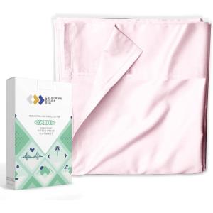 image100 Pure Cotton Flat Sheet  600 Thread Count Soft and Crisp Breathable Hotel Luxury Top Sheet Only Ultra Premium Sateen Weave  Blush Pink California King SizeBlush Pink
