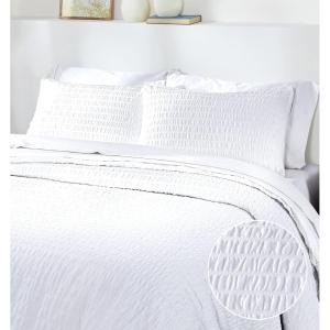 imageCalifornia Design Den Bulk Pack of 6 Oversized King Duvet Cover Sets  400 Thread Count 100 Cotton Sateen Case Includes 6 Duvet Covers and 12 Pillow Shams WhiteSeersucker  White