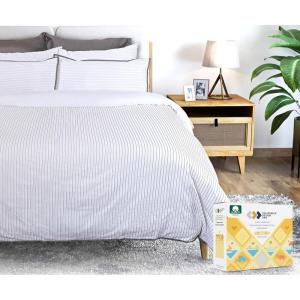 imageCalifornia Design Den Bulk Pack of 6 Oversized King Duvet Cover Sets  400 Thread Count 100 Cotton Sateen Case Includes 6 Duvet Covers and 12 Pillow Shams White26  Pinstripe Print