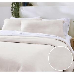 imageCalifornia Design Den Bulk Pack of 6 Oversized King Duvet Cover Sets  400 Thread Count 100 Cotton Sateen Case Includes 6 Duvet Covers and 12 Pillow Shams WhiteLinen  Natural