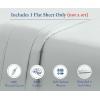 imageCalifornia Design Den Bulk Pack of 8 Full Size Flat Sheets Only  400 Thread Count 100 Cotton Sateen White08  Grey Light