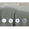 imageCalifornia Design Den Bulk Pack of 8 Full Size Flat Sheets Only  400 Thread Count 100 Cotton Sateen White38  Gray Slate
