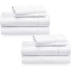imageCalifornia Design Den Bulk 6Pack California King Sheet Sets  400 Thread Count 100 Cotton Sateen Deep Pocket Cal King Sheets Cooling Sheets Soft California King Sheets White Sheets01  White