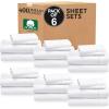 imageCalifornia Design Den Bulk 6Pack California King Sheet Sets  400 Thread Count 100 Cotton Sateen Deep Pocket Cal King Sheets Cooling Sheets Soft California King Sheets White Sheets01  White