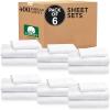 imageCalifornia Design Den Bulk 6Pack California King Sheet Sets  400 Thread Count 100 Cotton Sateen Deep Pocket Cal King Sheets Cooling Sheets Soft California King Sheets White Sheets01  White