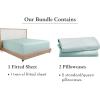 imageCalifornia Design Den 3Piece Bundle  Fitted Sheet with 2 Pillowcases Soft 100 Cotton Sateen Deep Pockets Twin XL Size Seafoam